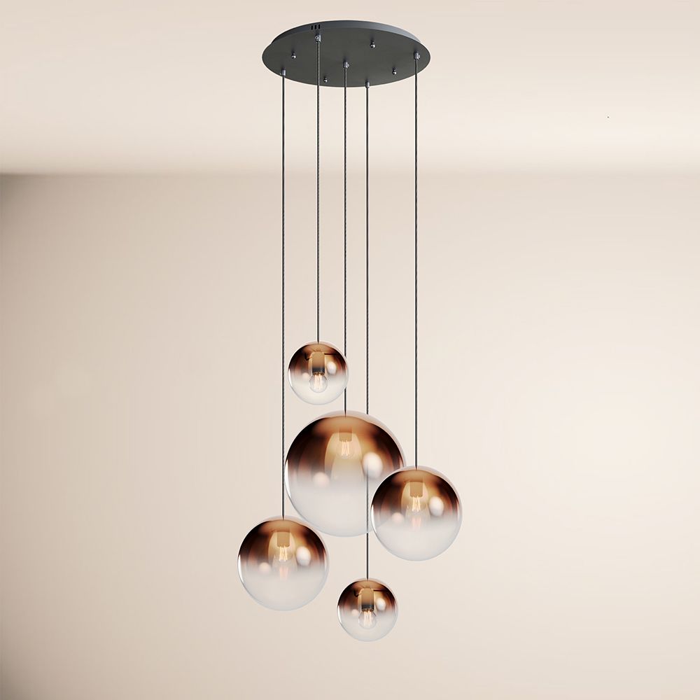 s.luce Lampada da galleria modulare Orb a 5 luci
