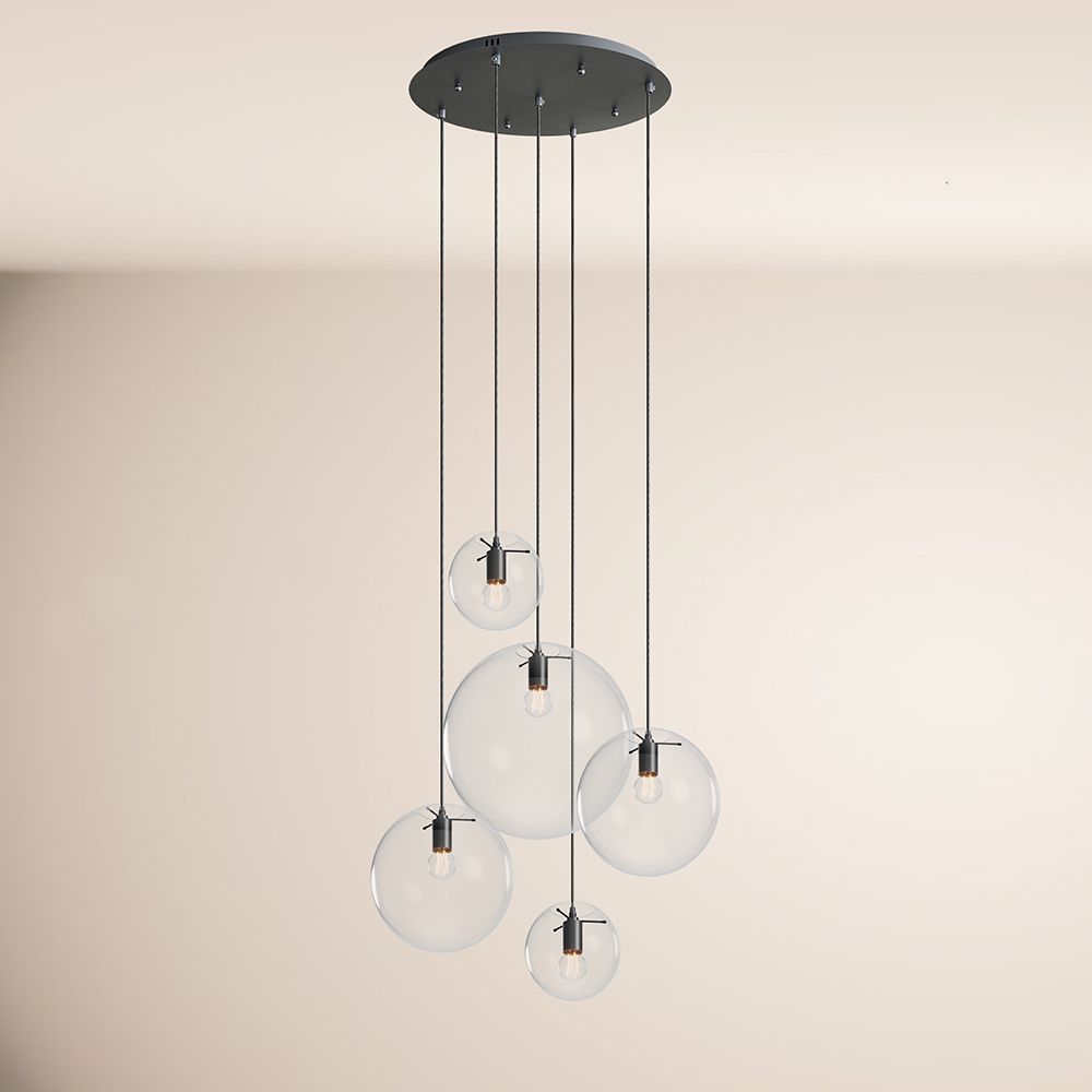 s.luce Lampada da galleria modulare Orb a 5 luci