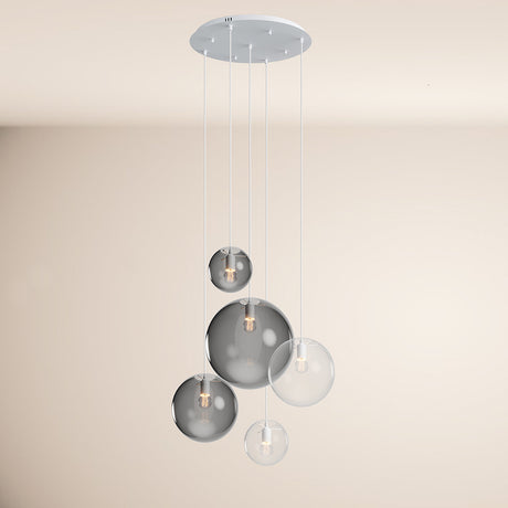 s.luce Candeeiro de galeria modular Orb de 5 luzes