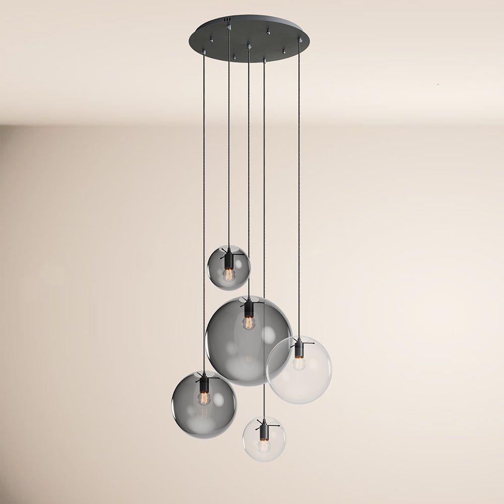 s.luce Candeeiro de galeria modular Orb de 5 luzes