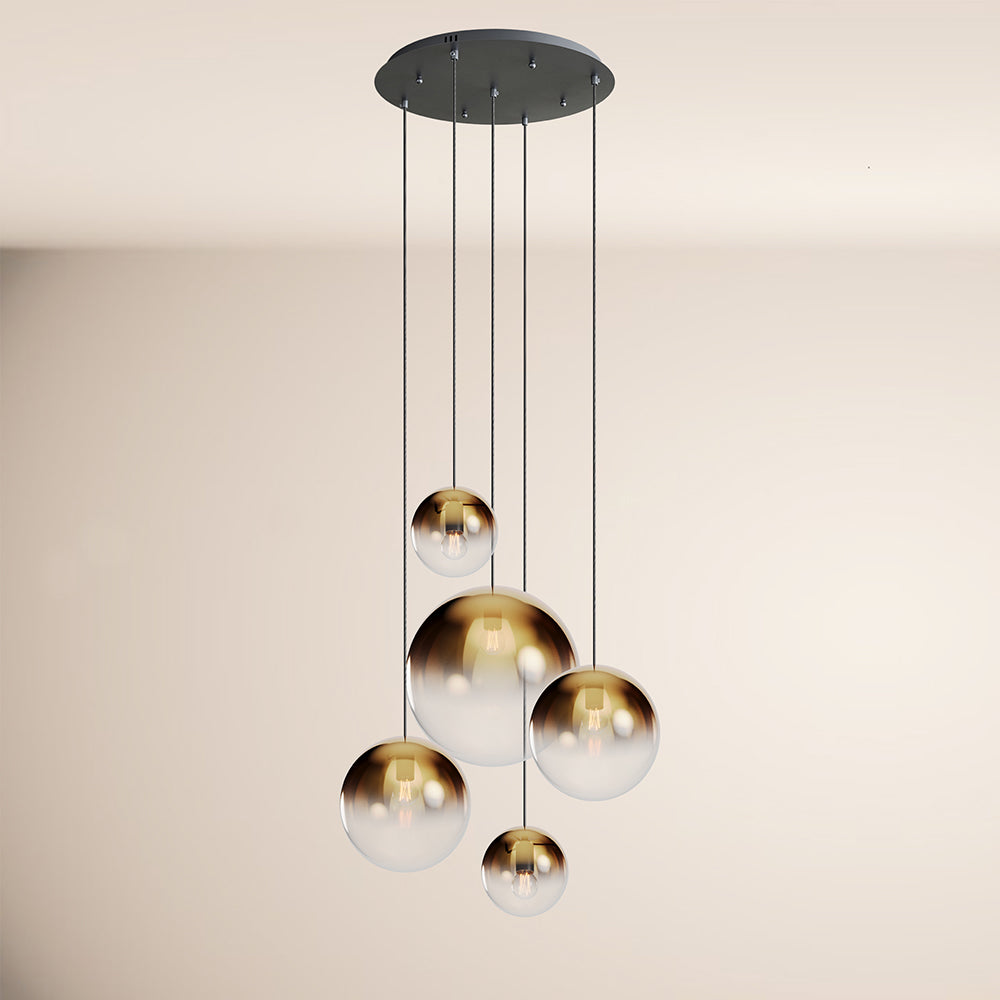 s.luce Candeeiro de galeria modular Orb de 5 luzes