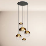 s.luce Orb 5-flammige Galerielampe Modular