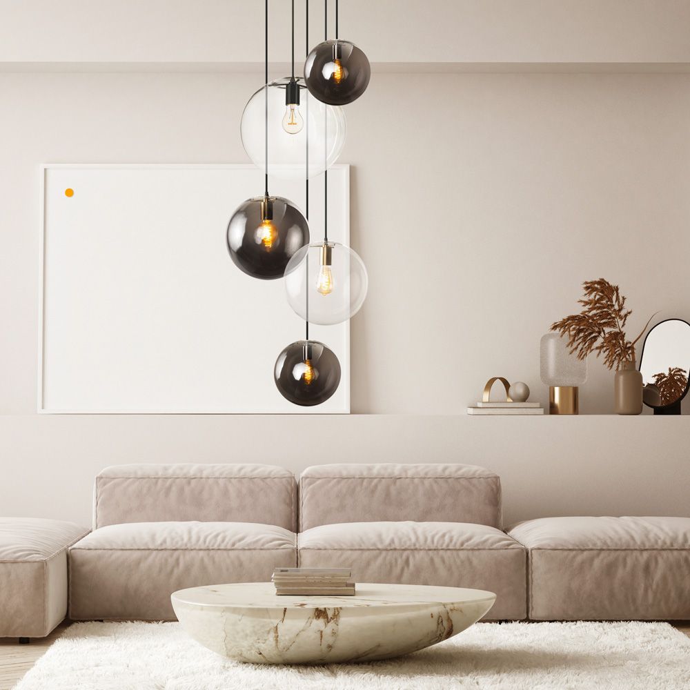 s.luce Orb 5-flammige Galerielampe Modular
