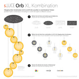 s.luce Orb galleriavalaisin 12-light modulaarinen