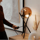 s.luce Orb Axis glazen tafellamp statief 20cm