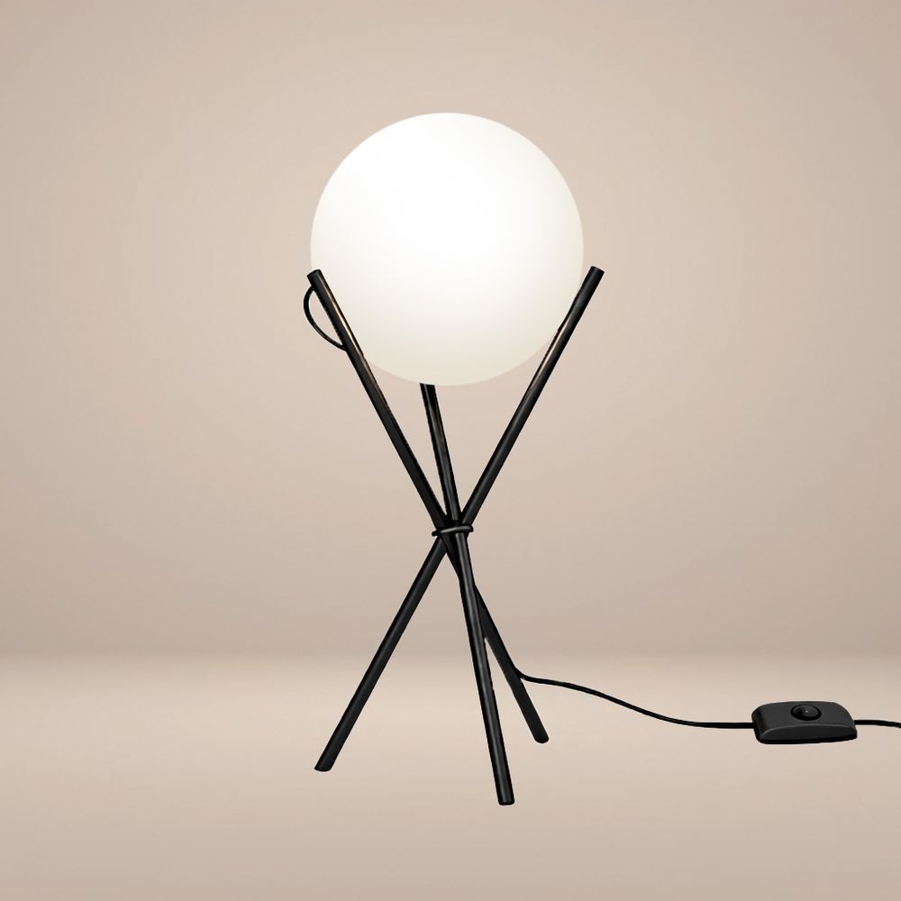 s.luce Orb Axis lámpara de mesa de cristal trípode 20cm