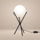 s.luce Orb Axis lámpara de mesa de cristal trípode 20cm
