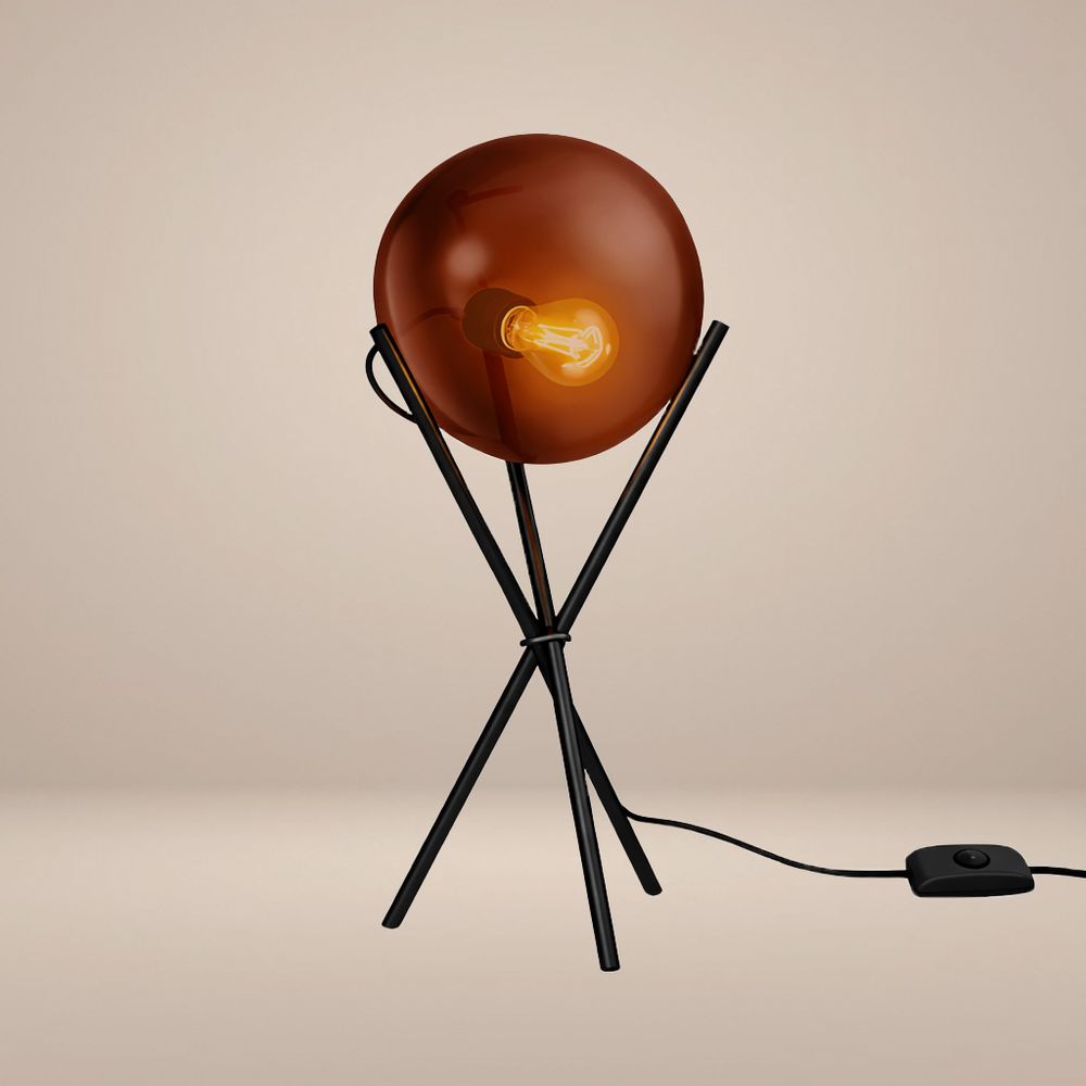 s.luce Orb Axis lámpara de mesa de cristal trípode 20cm