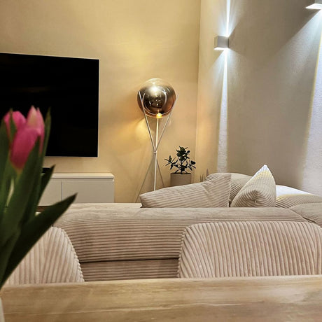 s.luce Orb Axis glazen bol vloerlamp statief 160cm