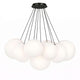 s.luce Orb Cluster Glas-Pendelampe 13-flammig 13x30cm in modernem Design, ideal für stilvolle Wohnräume und Esstische.