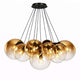 s.luce Orb Cluster Glas-Pendelampe 13-flammig 13x30cm in eleganter Anordnung mit mundgeblasenen Glaskugeln für stilvolle Wohnräume.