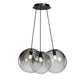 s.luce Orb Cluster Glas-Pendelleuchte 3-flammig 3x30cm mit mundgeblasenen Glaskugeln für stilvolle Beleuchtung im Wohnbereich.