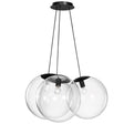 s.luce Orb Cluster Glas-Pendelampe 3-flammig 3x50cm moderne Pendelleuchte mit großen Glaskugeln für Wohnzimmer und Esstisch