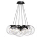 s.luce Orb Cluster Mehrfach-Pendelleuchte 7-flammig 7x20cm, elegante Glaskugeln, modernes Design für Wohnzimmer und Esstisch.