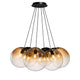 s.luce Orb Cluster Mehrfach-Pendelleuchte 7-flammig 7x20cm mit eleganten Glaskugeln, moderne Deckenleuchte für stilvolles Wohnen.