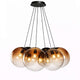 s.luce Orb Cluster Mehrfach-Pendelleuchte 7-flammig 7x40cm mit mundgeblasenen Glaskugeln für modernen Wohnstil.