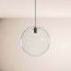 s.luce Orb Cluster Mehrfach-Pendelleuchte 7-flammig 7x40cm mit klaren Glaskugeln, ideal für modernes Wohndesign.