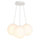 s.luce Orb Cluster Glas-Hängelampe 3-flammig 3x20cm mit drei mundgeblasenen Glaskugeln in elegantem Design.