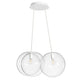 s.luce Orb Cluster Glas-Hängelampe 3-flammig 3x20cm mit drei mundgeblasenen Glaskugeln in eleganter Anordnung.