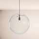 s.luce Orb Cluster Glas-Hängelampe 7-flammig 7x50cm, moderne Pendelleuchte mit großem Glasdesign für stilvolle Essbereiche.