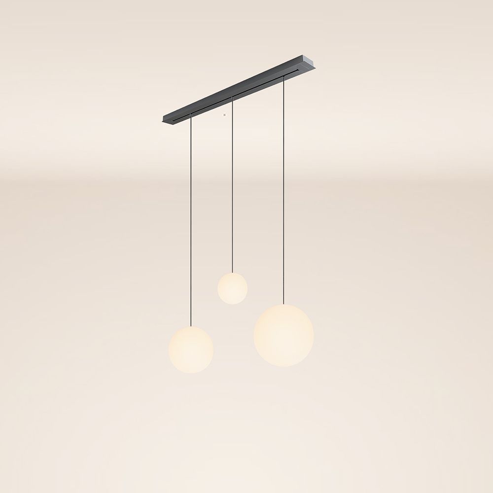 s.luce Orb eettafel hanglamp 3-lichts 120cm Ø 20/30/40