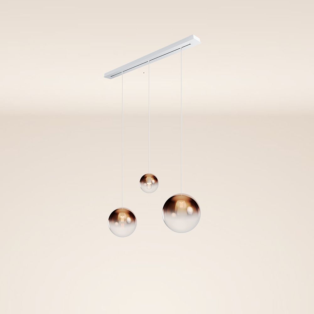 s.luce Orb dining table pendant lamp 3-light 120cm Ø 20/30/40