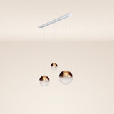 s.luce Orb dining table pendant lamp 3-light 120cm Ø 20/30/40