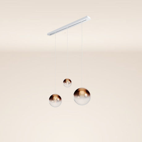 s.luce Candeeiro suspenso de mesa de jantar Orb 3 luzes 120cm Ø 20/30/40