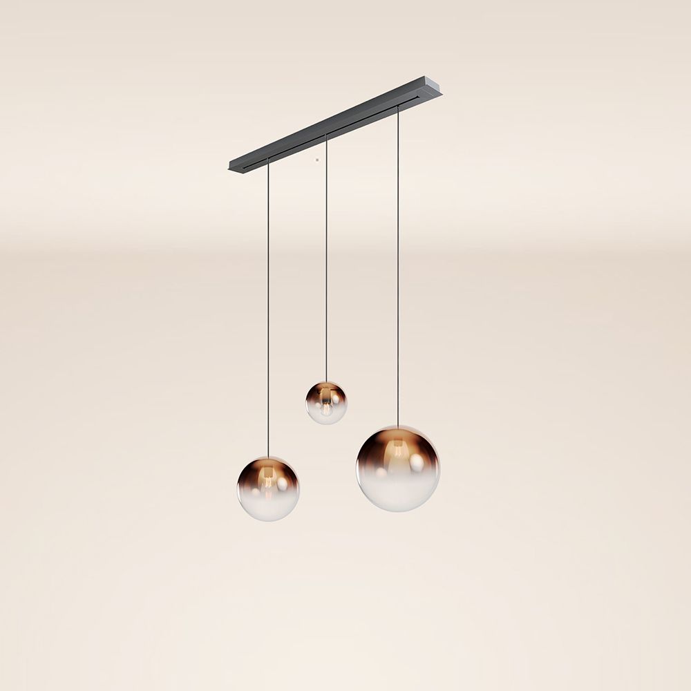 s.luce Orb dining table pendant lamp 3-light 120cm Ø 20/30/40