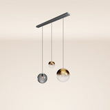 s.luce Orb eettafel hanglamp 3-lichts 120cm Ø 20/30/40