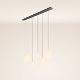 s.luce Candeeiro suspenso de mesa de jantar Orb 5 luzes 160cm