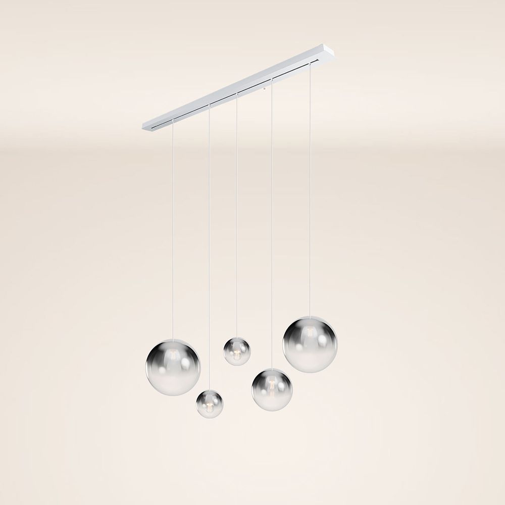 s.luce Orb eettafel hanglamp 5-lichts 160cm