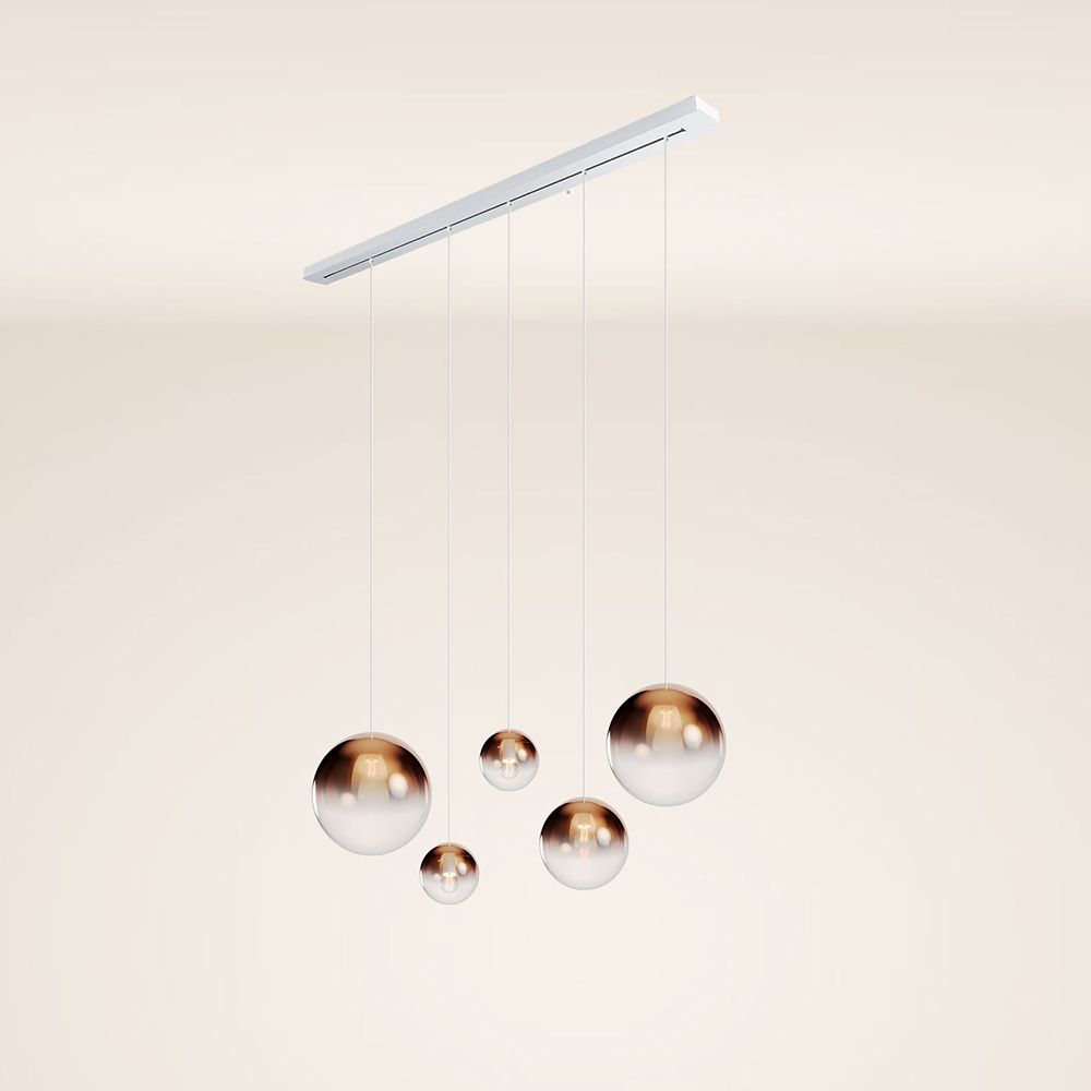 s.luce Mesa de comedor Orb lámpara colgante 5 luces 160cm