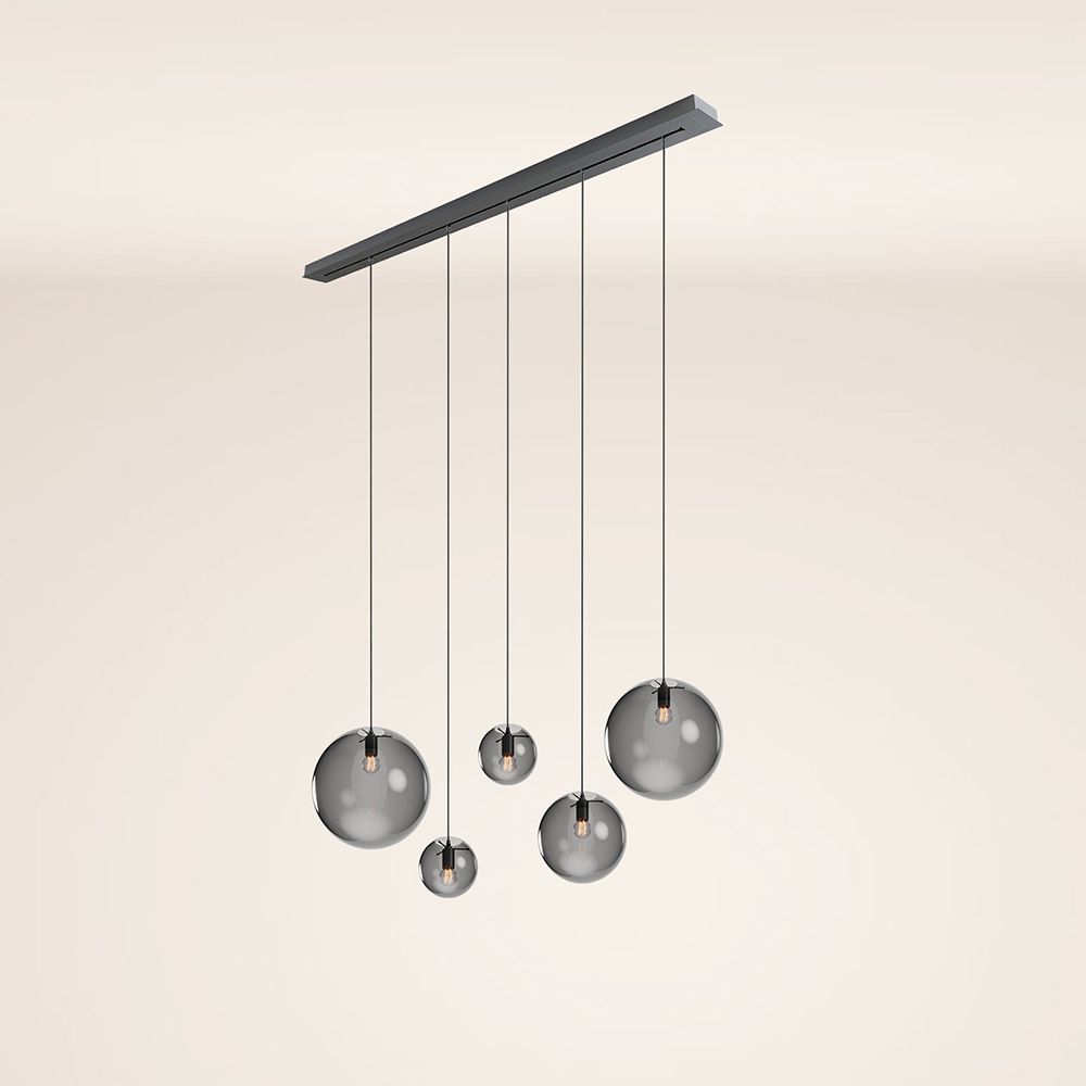 s.luce Orb eettafel hanglamp 5-lichts 160cm