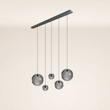 s.luce Orb eettafel hanglamp 5-lichts 160cm