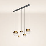 s.luce Orb eettafel hanglamp 5-lichts 160cm