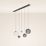 s.luce Orb eettafel hanglamp 5-lichts 160cm