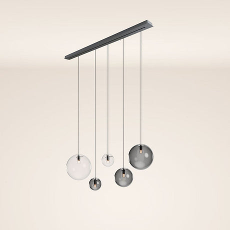 s.luce Candeeiro suspenso de mesa de jantar Orb 5 luzes 160cm