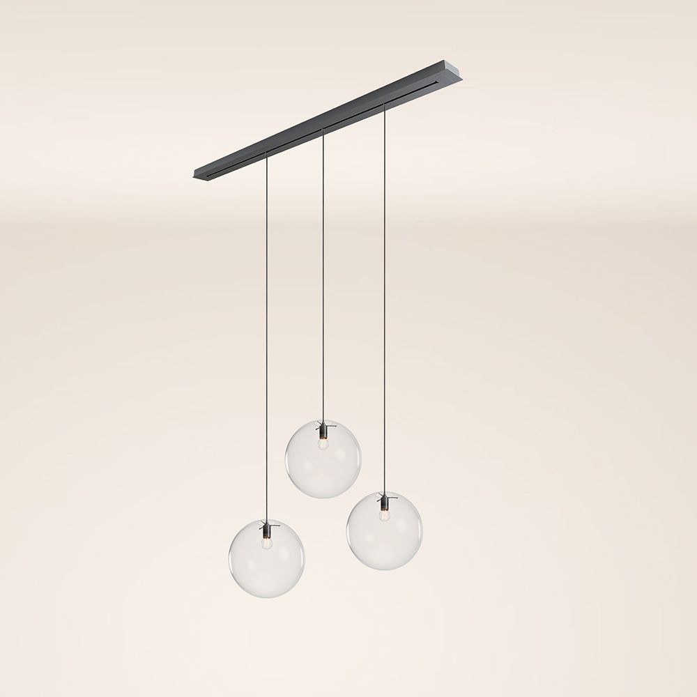 s.luce Lámpara de mesa Orb 3 luces 160cm Ø 3x40