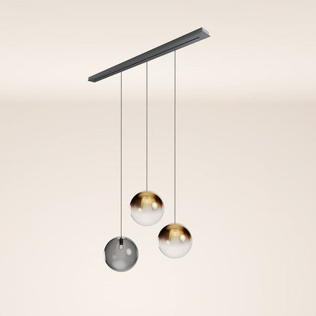 s.luce Candeeiro de mesa de jantar Orb 3 luzes 160cm Ø 3x40