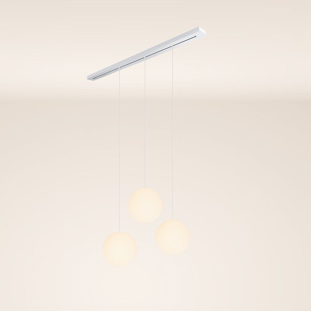 s.luce Candeeiro de mesa de jantar Orb 3 luzes 160cm Ø 3x40