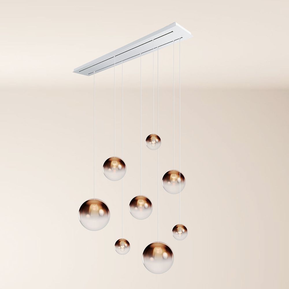 Lampada da tavolo da pranzo Orb 8-Flame 160cm 2 ROW