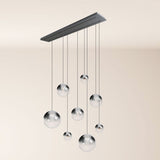 s.luce Candeeiro de mesa de jantar Orb 8 luzes 160cm 2 filas