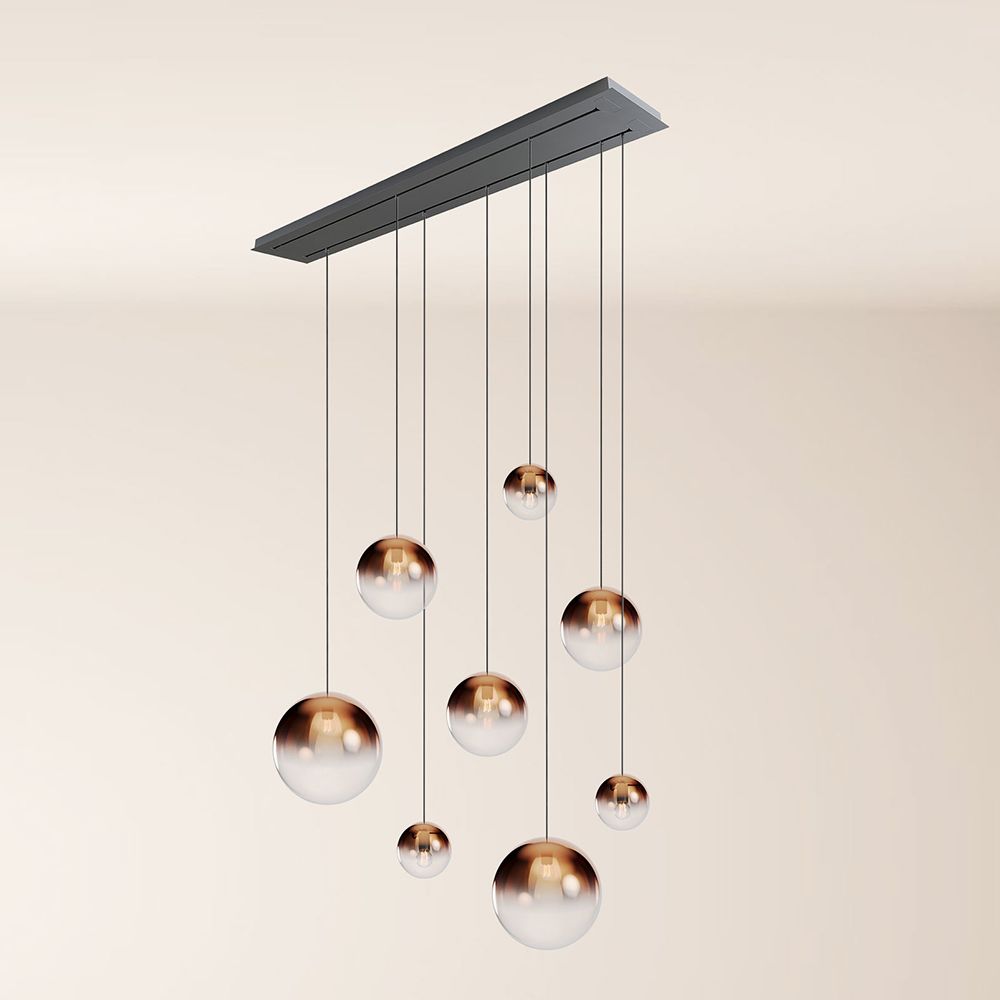 Lampada da tavolo da pranzo Orb 8-Flame 160cm 2 ROW