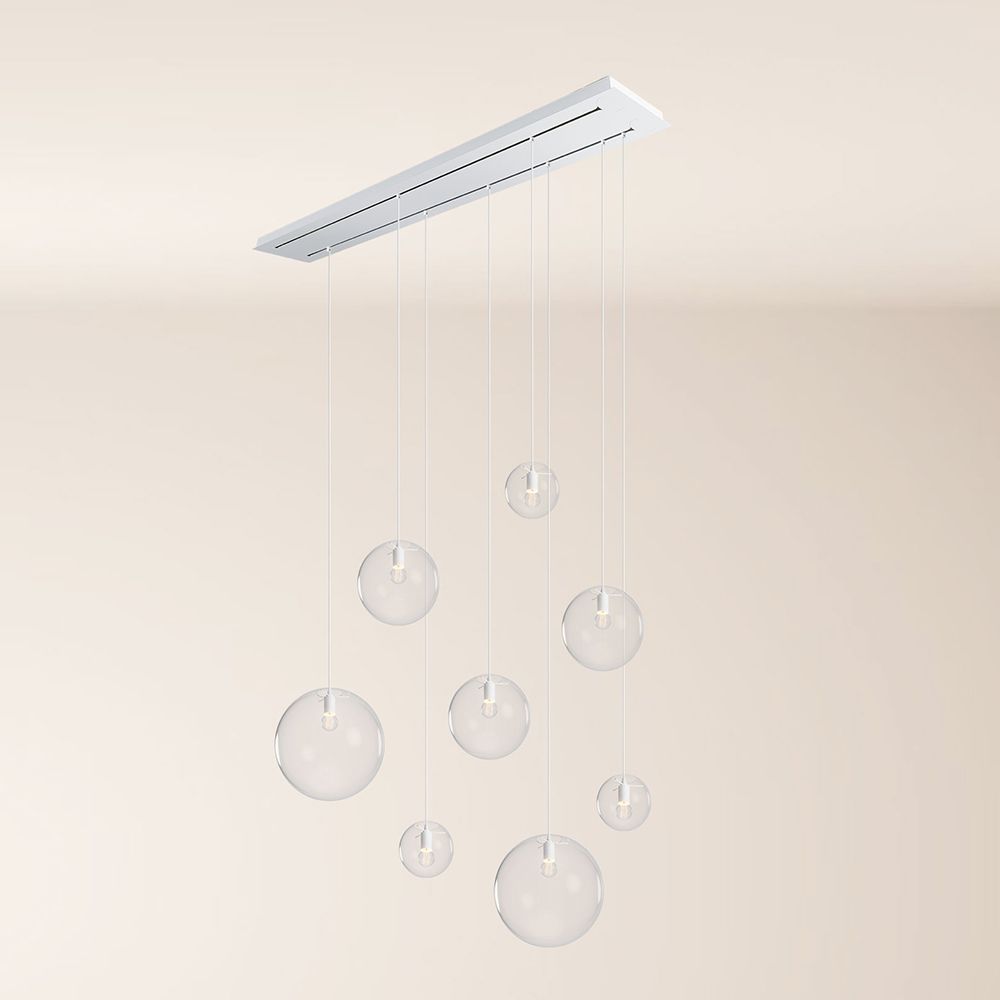 s.luce Orb spisebordslampe 8-lys 160cm 2-rækket