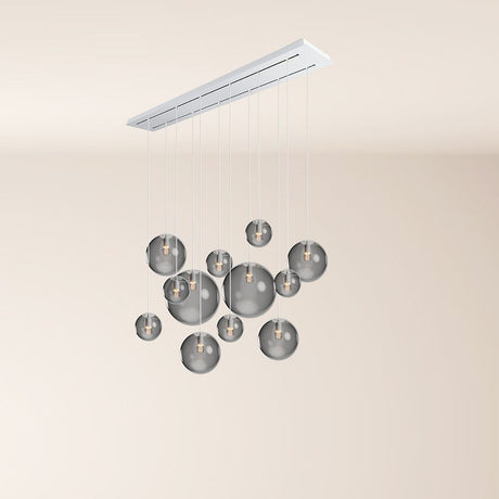 s.luce Orb Esszimmerlampe 12-flammig 160cm 2-reihig