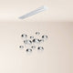 s.luce Orb Esszimmerlampe 12-flammig 160cm 2-reihig Design Pendelleuchte mit Kreisen.