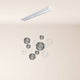 s.luce Orb Esszimmerlampe 12-flammig 160cm 2-reihig in modernem Design mit Glaspendel