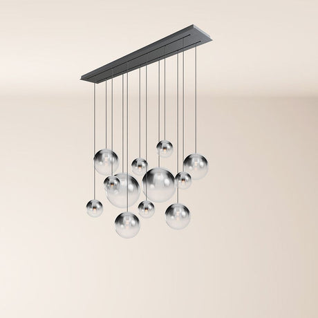 s.luce Orb dining room lamp 12-light 160cm 2-row