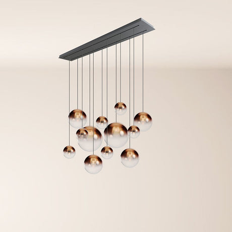 s.luce Orb eetkamerlamp 12-lichts 160cm 2-rijig